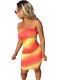 Tie Dye Summer Strap Bodycon Dress