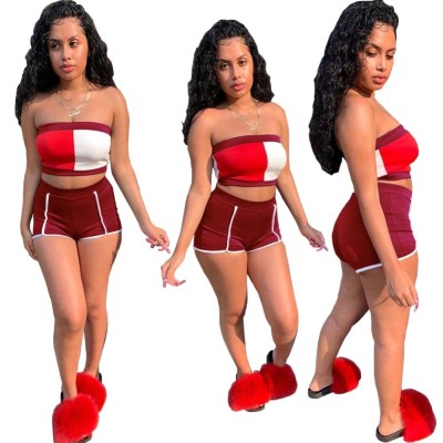 Sports Sexy Bandeau Top and Shorts Set