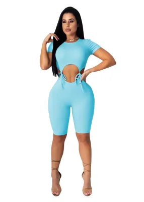 Summer Sexy Tie Up Bodycon Rompers