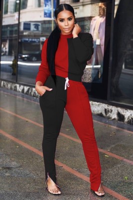 Casual Contrast Long Sleeve Tracksuit