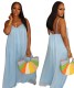 Summer African Plain Strap Loose Maxi Dress