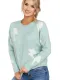 Regular Print Round Neck Pullover Sweater