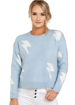 Regular Print Round Neck Pullover Sweater