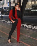 Casual Contrast Long Sleeve Tracksuit