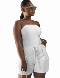Sexy Strapless Plain Rompers