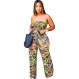 Summer Sexy Floral Crop Top and Pants Set