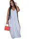 Summer Casual Striped Strap Long Dress