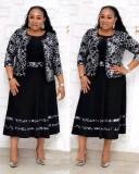 Plus Size Mother of the Bride Two Piece Long Dress