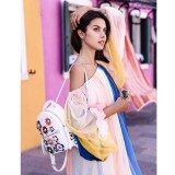 Summer Off the Shoulder Colorful Tutu Dress with Pop Sleeves