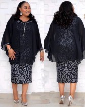 Plus Size Mother of the Bride Two Piece Long Dress