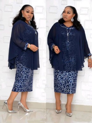 Plus Size Mother of the Bride Two Piece Long Dress