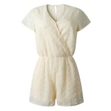 Summer Wrapped Flower Chiffon Rompers