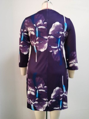 Plus Size Mother of the Bride Floral Dress