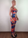 Sexy Open Front Colorful Bodycon Jumpsuit