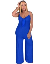 Casual Green Straps Loose Jumpsuit