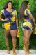 Plus Size Summer Tie Dye Casual Rompers