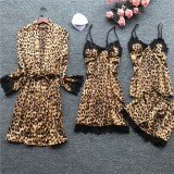 4PC Leopard Pajama Set