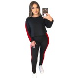 Autumn Two Piece Contrast Tracksuit