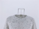 Western Grey Round Neck Regular Sweater