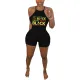 Print Sexy Halter Bodycon Rompers