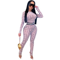 African Sexy Print Long Sleeve Bodycon Jumpsuit