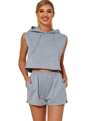 Summer Grey Two Piece Hoody Tracksuit
