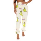 Casual Print Drawstrings Track Pants