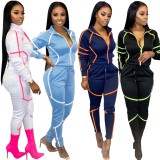 Autumn Long Sleeve Zipper Tracksuit