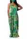 Summer Chains Print Strap Long Maxi Dress