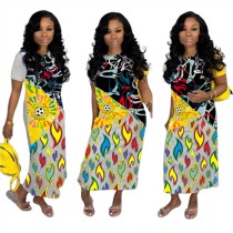 Summer Colorful African Long Casual Dress