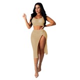 Summer Fishnet Two Piece Beach Skirt Set