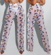 Sexy Butterfly See Through High Waist Pants