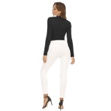 Falls Long Sleeve Wrapped Crop Top