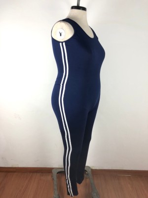 Plus Size Sports Sleeveless Fitness Jumpsuit