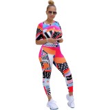Summer African Colorful Shirt and Pants Set