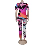 Summer African Colorful Shirt and Pants Set