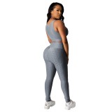 Sports Fitness Crop Top and Legging Set