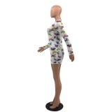 Sexy Butterfly Long Sleeve Bodycon Rompers