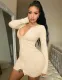 Autumn Long Sleeve Zipper Bodycon Dress