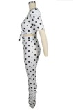 Summer Polka Two Piece Stacked Pants Set