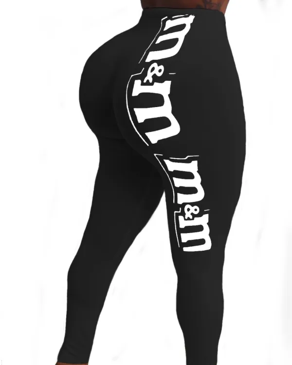 Sports Print Fitness High Waist Leggings