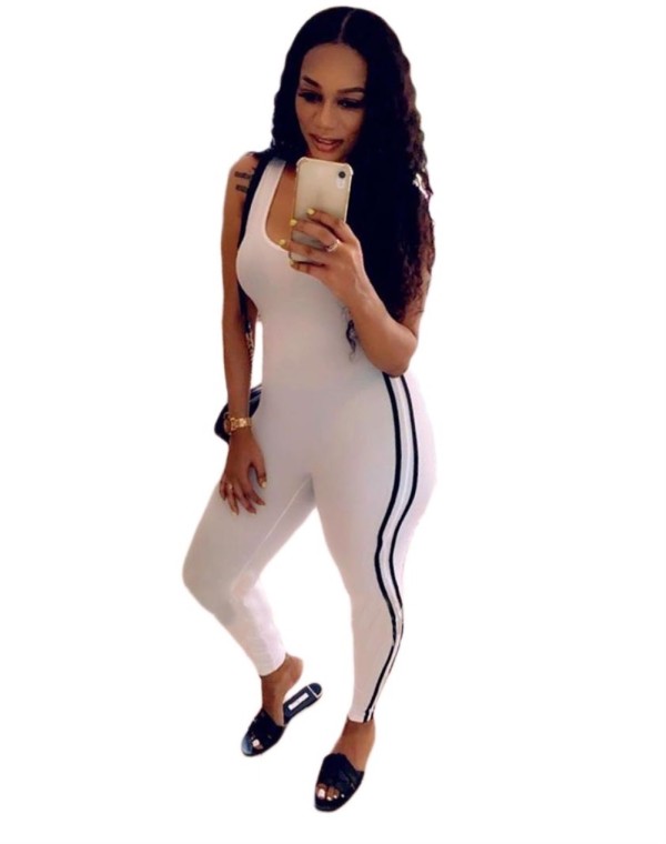 Sports Sleeveless Bodycon Jumpsuit