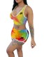 Sports Tie Dye Two Piece Shorts Set