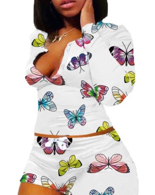 Sexy Butterfly Bodycon Rompers with Full Sleeves