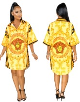 Summer Print Retro African Long Blouse