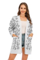 Sexy Leopard Print Long Pocket Cardigans