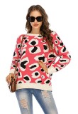Leopard Print O-Neck Regular Sweater