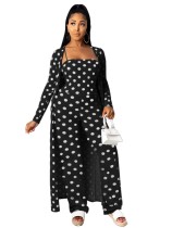 Matching Polka Jumpsuit and Long Cardigans