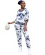 Casual African Two Piece Tie Dye Pants Set