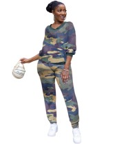Casual African Two Piece Camou Pants Set